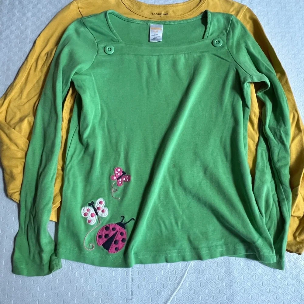 Gymboree Lands End Girls Top Sweater Lot 8pc Size 10 12 L Poodle Owl Graphic Tee